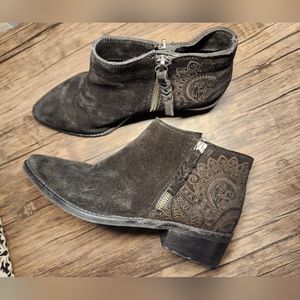 Naughty Monkey Saint Elmos black suede booties